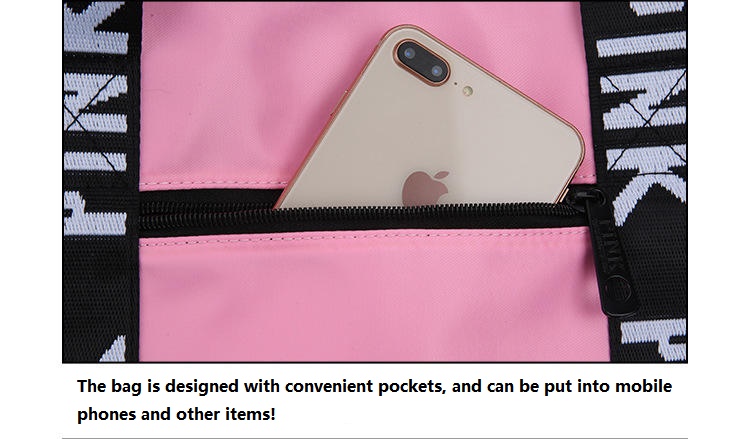 bright pink handbag