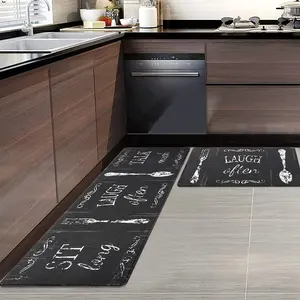 UV Print Anti Fatigue Set of 2 Waterproof Cushioned Soft Non Slip Back Comfort Floor Mats Washable Kitchen Rug Carpet