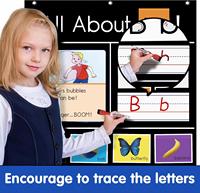 Tableau mural éducatif « Tout sur les lettres » pour la pratique des élèves, idéal pour la salle de classe, la maison, l'école, le bureau – Fournitures scolaires en polyester