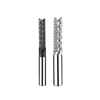 Carburo sólido de 8mm-12mm dientes de cola de pez, molino de extremo de maíz recubierto, brocas de enrutador CNC para madera, PCB, PVC, herramientas de corte de fibra de carbono