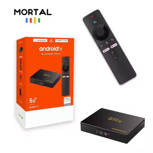 G96W Android 13.0 S905W2 Dual Band WiFi TV Box with 4K HD Quad Core Processor 2GB/4GB RAM & 16GB-128GB ROM