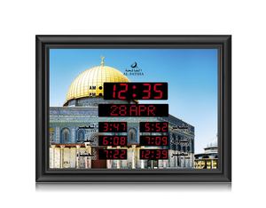 AL <span class=keywords><strong>FATIHA</strong></span> L40 Islamic LED moschea wireless wall musulmano atano tempo di preghiera Ramadan Adhan Masjid Square Quran Azan Clock - Product Image 5