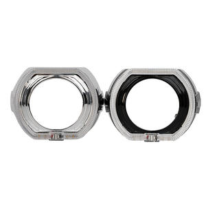 Cache-phare carré LED décoratif Angel Eye intégré 3 pouces/2,5 pouces avec guide de lumière, protection haute température pour lentilles de voiture modifiées - Product Image 1