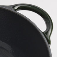 Grande marmite en fonte émaillée avec logo personnalisé, compatible four, lave-vaisselle, gaz et induction