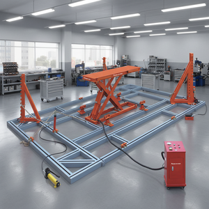 Mesa de trabajo para reparación de colisiones de acero de 3000 kg, sistema de reparación de carrocerías de automóviles, máquina de estiramiento de chasis para taller automotriz - Product Image 1