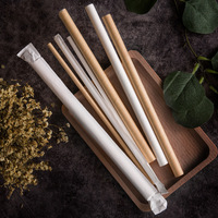 Pailles à boire en papier biodégradable pour Boba, logo personnalisable, style rayé, diamètre 5 mm, longueur 197 mm, échantillon gratuit, personnalisable