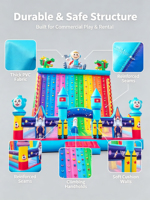Château gonflable géant sur le thème de l'espace, mur d'escalade, combo de mur d'escalade, matériau PVC, capacité de 1000 kg