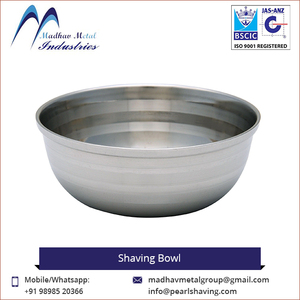 Cuenco de afeitar profesional de acero inoxidable de calidad superior para depilación en crema de afeitadora fabricado en India por Madhav Metal Industries - Product Image 4