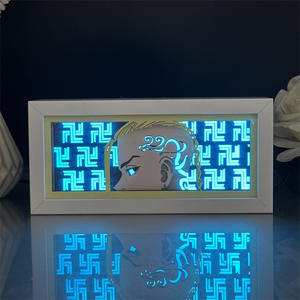Anime Gaming Room Decor <span class=keywords><strong>Tokyo</strong></span> <span class=keywords><strong>Manji</strong></span> Mikey Sano y Draken 3D Paper Art Lamp LED Night Light Collectible - Product Image 1