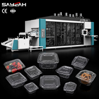 Volledig automatische multi-station thermoformmachine voor het maken van plastic voedselcontainers, desserttrays en fruitdozen