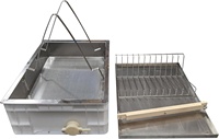 Vente chaude transfrontalière : Ensemble de 3 pièces en acier inoxydable pour l'apiculture, pour la préparation du miel, avec boîte de rangement argentée/blanche/jaune et seau à miel coulant