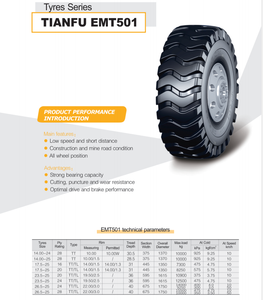 PNEUS DE CHARGEUR <span class=keywords><strong>TIANFU</strong></span> EMT501 EMT507 24PR 23.5-25 26.5-25 FABRIQUÉS EN CHINE - Product Image 2