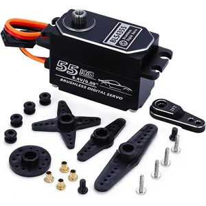 BLS4355 - Dirección Digital sin Escobillas de 55 kg, 8.4 V, 0.09 s, 1/10 para Coche RC, Engranaje Metálico Completo, BLS4355 Dirección con Engranaje Metálico de 55k - Product Image 1
