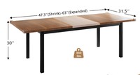 Meilleures ventes - Ensemble de salle à manger moderne en métal massif et en MDF, 7 pièces, avec 6 chaises et table extensible