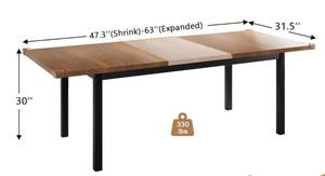 Juego <span class=keywords><strong>de</strong></span> <span class=keywords><strong>Comedor</strong></span> <span class=keywords><strong>de</strong></span> 7 Piezas con Estructura <span class=keywords><strong>de</strong></span> Metal Sólido y Tablero MDF, 6 Sillas y Mesa <span class=keywords><strong>de</strong></span> Cocina Extensible, Superventas - Product Image 2