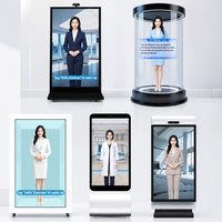 Vitrine interactive holographique 3D AI de 75 pouces pour intérieur avec 178 °   Angle de vision, Holobox de bureau pour usage OEM et éducatif