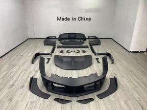 Nouveau kit carrosserie en fibre de carbone pour 458, style LB, pare-chocs avant/arrière, spoiler, capot, largeur accrue, pièces de remplacement autocollantes - Product Image 6