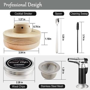 Nuevo Kit de ahumador de whisky de diseño de barril con antorcha, 2 moldes de bolas de hielo, regalos de whisky Bourbon de cumpleaños para hombres papá - Product Image 5