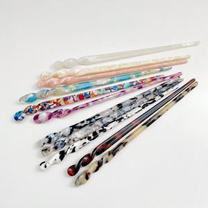 Mulheres fantasia decorativa do vintage grosso acessórios bun acetato torcida longa picareta do cabelo pinos hairpin fecho pauzinhos cabelo vara - Product Image 1