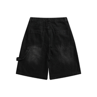 Shorts cargo en jean pour homme, coupe ample, délavé, avec poches utilitaires, style streetwear, longueur genou, fournisseur OEM personnalisé