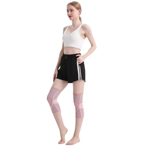 Genouillère de compression réglable avec sangles, professionnelle, tricotée en 3D, légère, antidérapante, respirante, en Spandex, pour ménisque - Product Image 5