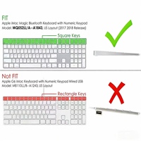 Funda de Silicona Multilingüe para Teclado Apple iMac Magic Keyboard con Teclado Numérico A1843 US Español Inglés, Directo de Fábrica