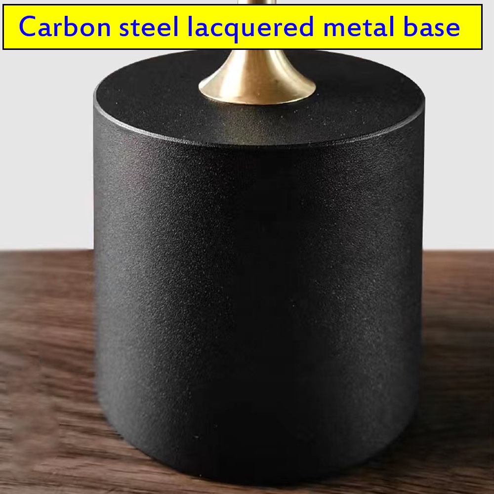 Simple Round Edge Design Carbon Steel lacquered Metal Base wooden Modern coffee table