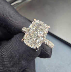 Premium Platinum Diamond Engagement <b>Ring</b> For Women Contemporary Minimal Design Luxury <b>Wedding</b> Jewelry And Elegant Gift - Product Image 2