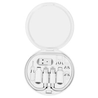 Câble de données USB Type-C multifonction 6-en-1 à charge rapide 5A avec boîte de rangement pour téléphone portable, batterie externe et ordinateur – Facile à transporter