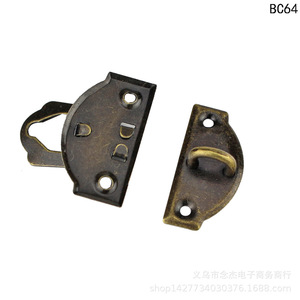 Fermoir métallique style antique BC64 22 27mmx16mm pour boîte en bois, attache décorative - Product Image 2