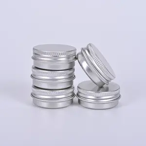 Round Screw Cap Aluminum Jar 10Ml 50Ml 60Ml 100Ml 120Ml 150Ml 200Ml 2/4Oz Metal Tin Can Soap Lip Balm Cosmetic Candle Containers