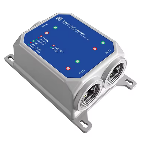 Hot Selling 3-Port Gigabit PoE Extender 10/100/1000Mbps Outdoor IP67 Waterproof 120W High Power Aluminum Die-Casting Body