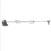 Kit de rôtissoire universel en acier inoxydable de 1200 mm avec capacité de charge de 10 kg, 1 broche et 2 fourches à poulet