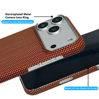 Étui magnétique en fibre d'aramide en gros pour iPhone 17 Pro Max, antidérapant, dissipation thermique, anti-traces de doigts, coque fine OEM ODM