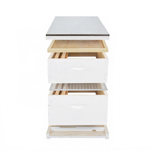 Nouvelle ruche Menger Bee White Langstroth 10 cadres (8 cadres disponibles) 20 mm d'épaisseur 2 couches Garantie 2 ans Bois de sapin à queue d'aronde - Product Image 1