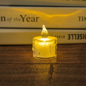 Exquisitas velas LED de simulación, lámparas de vela falsas seguras que funcionan con pilas para decoración de ambiente romántico en bodas y fiestas - Product Image 1