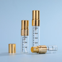 2ml 3ml 5ml 10ml Vaporisateur de parfum en verre Échantillon de parfum de carte Tube à essai de 2ml Mini échantillon de parfum Flacons en verre avec échelle
