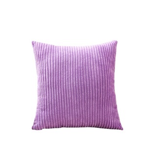Housse de coussin en velours côtelé doux pour la maison Taie <span class=keywords><strong>d</strong></span>'oreiller <span class=keywords><strong>d</strong></span>écorative de couleur unie de style uni en différentes couleurs Techniques 3D - Product Image 4