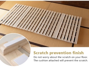 <span class=keywords><strong>Lit</strong></span> tatami japonais moderne en <span class=keywords><strong>bois</strong></span> massif naturel avec design à lattes semi-pliantes - Product Image 5
