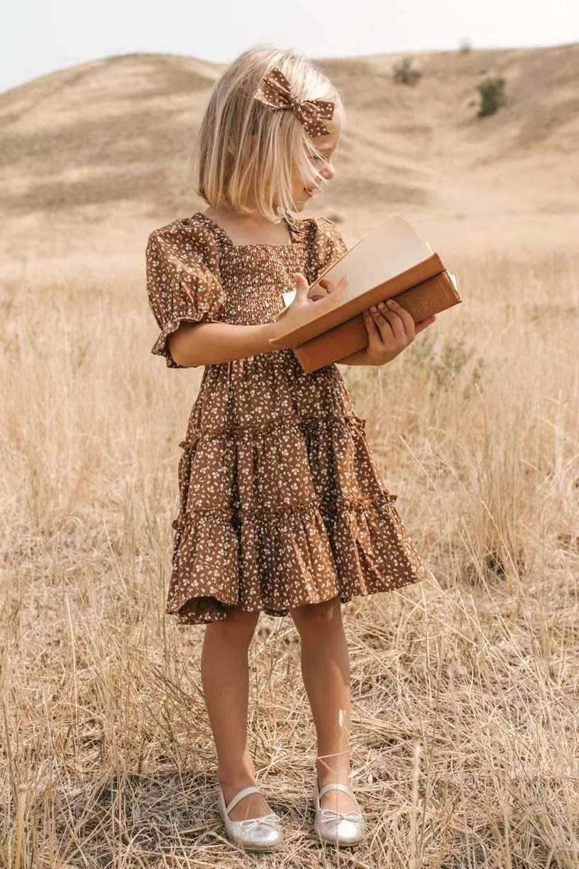 Toddler Girl Floral Dress For 3-8 Years Casual Kids Dresses