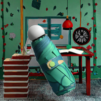 Ls Portable plié ultra-léger 5 parapluie pliant crème solaire Uv Mini parapluie de poche petits parapluies pliants bleus