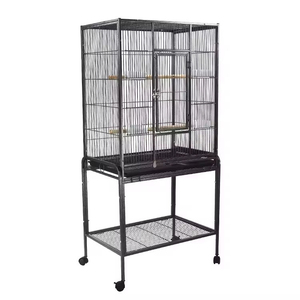 Gabbie per Uccelli Domestici in Rete Metallica, Accessori per Gabbie di Canarini Bianche e Nere, Gabbia per Cani in Ferro - Product Image 4