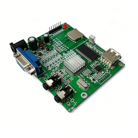 Carte de circuit imprimé (PCB) de décodeur MP4 FR-4 personnalisée, module de lecture audio et vidéo avec sortie composante YPbPr pour téléviseur