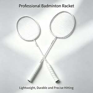 Professional Carbon Fiber Badminton Racket, Graphite Lightweight Racket with High Tension <b>String</b>, Attack Racket for Men, Women - Product Image 3