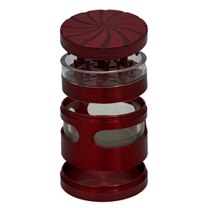 Bán Buôn Nhà Máy Trực Tiếp Bán Hàng Nóng Của 63Mm 4-Hai Lớp Kẽm Hợp Kim Răng Trong Suốt Với Cửa Sổ Của Nhãn Hiệu Kim Loại Thảo Mộc Máy Xay - Product Image 3