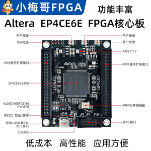 Carte de base FPGA Altera EP4CE6E22C8 – AC606 M673 - Product Image 2