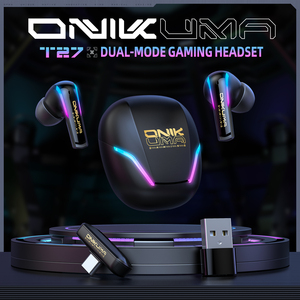 <span class=keywords><strong>ONIKUMA</strong></span> T27 TWS Modo Dual Blue tooth V5.3 Auriculares 2,4G Auriculares inalámbricos de música Auriculares con cancelación de ruido - Product Image 2