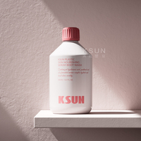 Emballage pour soins de la peau, grandes bouteilles en PET plastique de 300 ml et 500 ml, givrées, pour gel douche et lotion, avec bouchon pompe