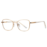 Monture de lunettes optiques carrée souple en métal Partagas avec charnière à ressort, anti-lumière bleue, pour enfants