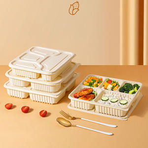 Caja desechable Biodegradable <span class=keywords><strong>para</strong></span> hamburguesas, contenedor de embalaje de <span class=keywords><strong>comida</strong></span> rápida, venta al por mayor - Product Image 2